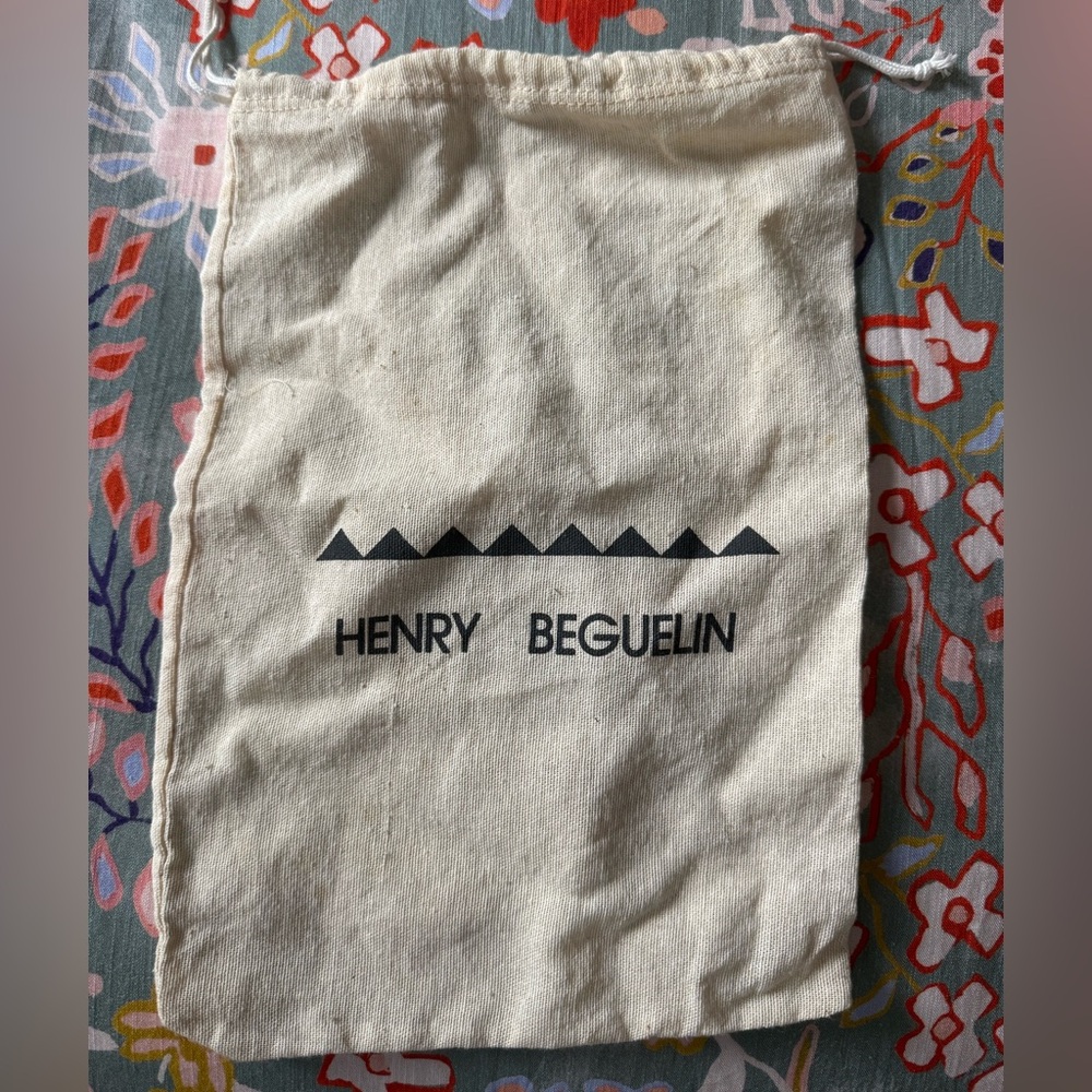 HENRY BEGUELIN Cream Drawstring dust Bag